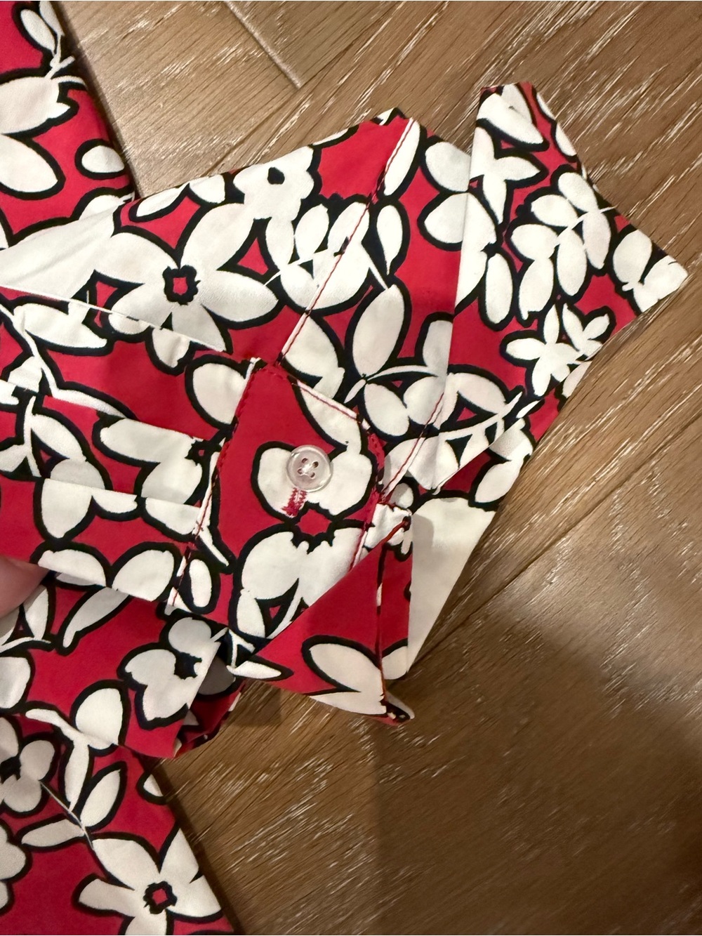 Tyler Boe Red and White Floral Blouse - Picture 10 of 13